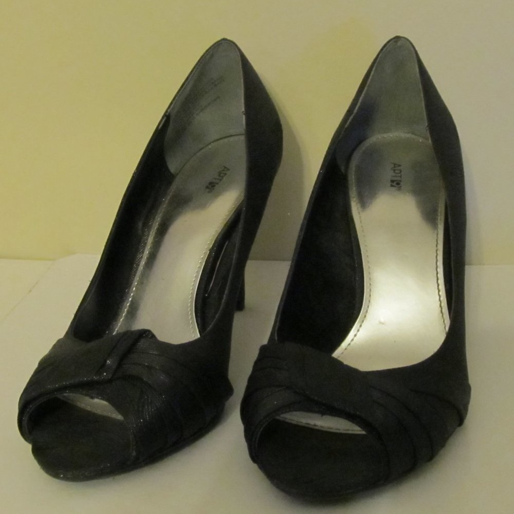 Apt 9 Black Peep Toe Heels